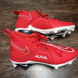 Nike Alpha Menace Pro 3 Football Cleats Men’s Size 13.5 Red White CT6649-616